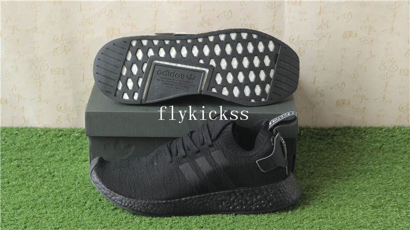 Adidas NMD R2 Triple Black Real Boost